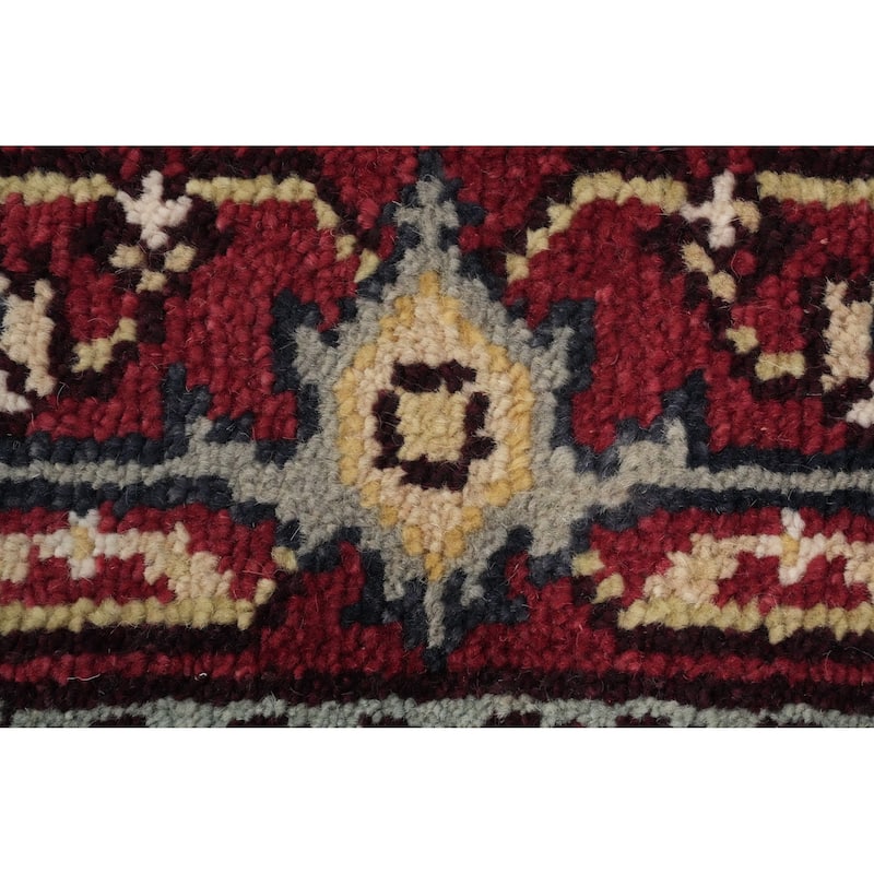 Hand Knotted Oriental 100% Wool Carpet Traditional Medallion Beige & Ivories Heriz (serapi) Area Rug - 6' 1'' X 4' 0''