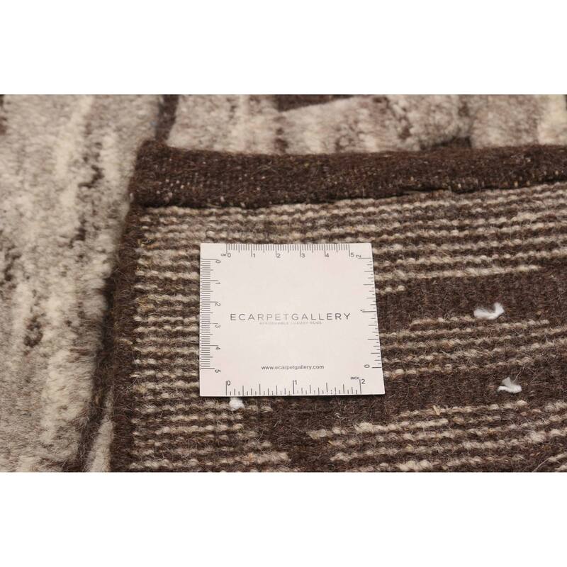 ECARPETGALLERY Hand-knotted Tangier Grey Wool Rug - 8'4 x 11'3