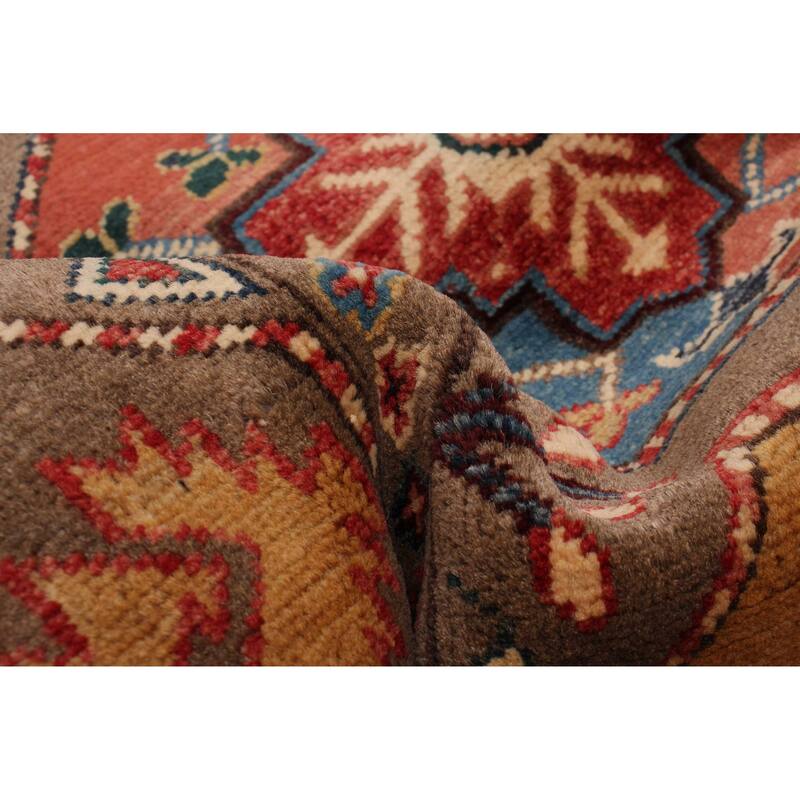 ECARPETGALLERY Hand-knotted Uzbek Ghazni Brown Wool Rug - 2'7 x 9'10