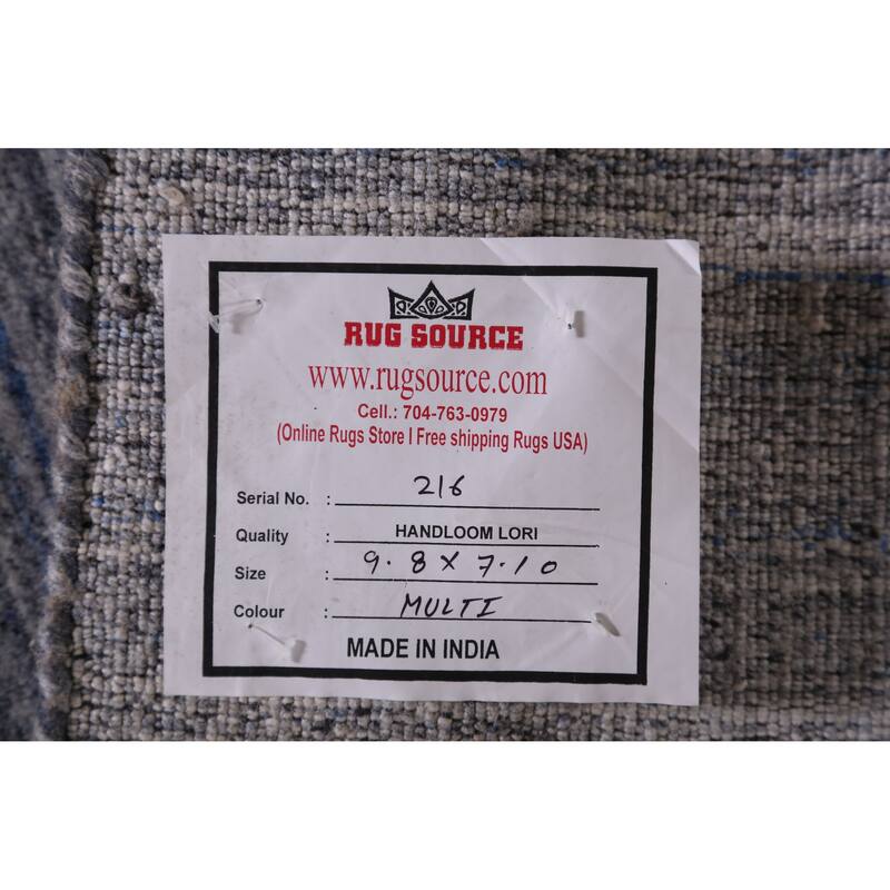 Hand Knotted Oriental 100% Wool Carpet Tribal Tribal Multi-Colored Gabbeh Area Rug - 9' 8'' X 7' 10''