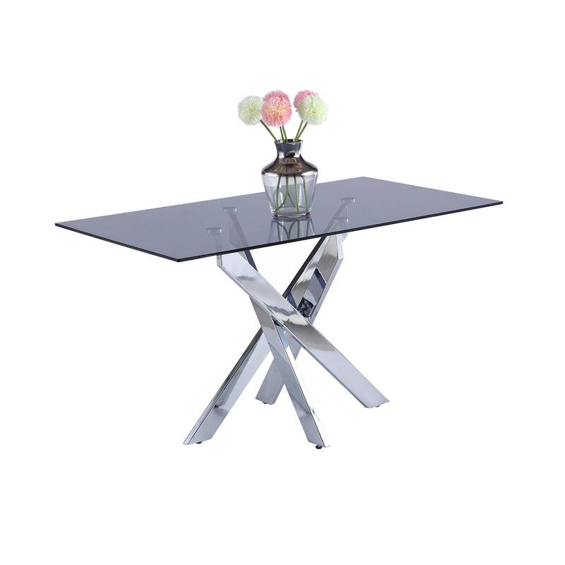 Somette Gene 51 inch Dining Table - chrome