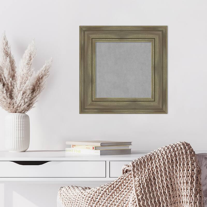 Amanti Art Alexandria Greywash Framed Magnetic Board