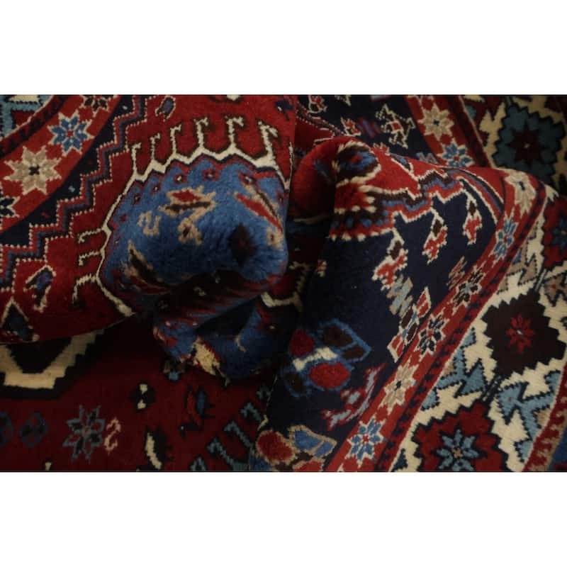 Hand Knotted Oriental 100% Wool Carpet Traditional Tribal Red Yalameh Area Rug - 10' 0'' X 6' 10''