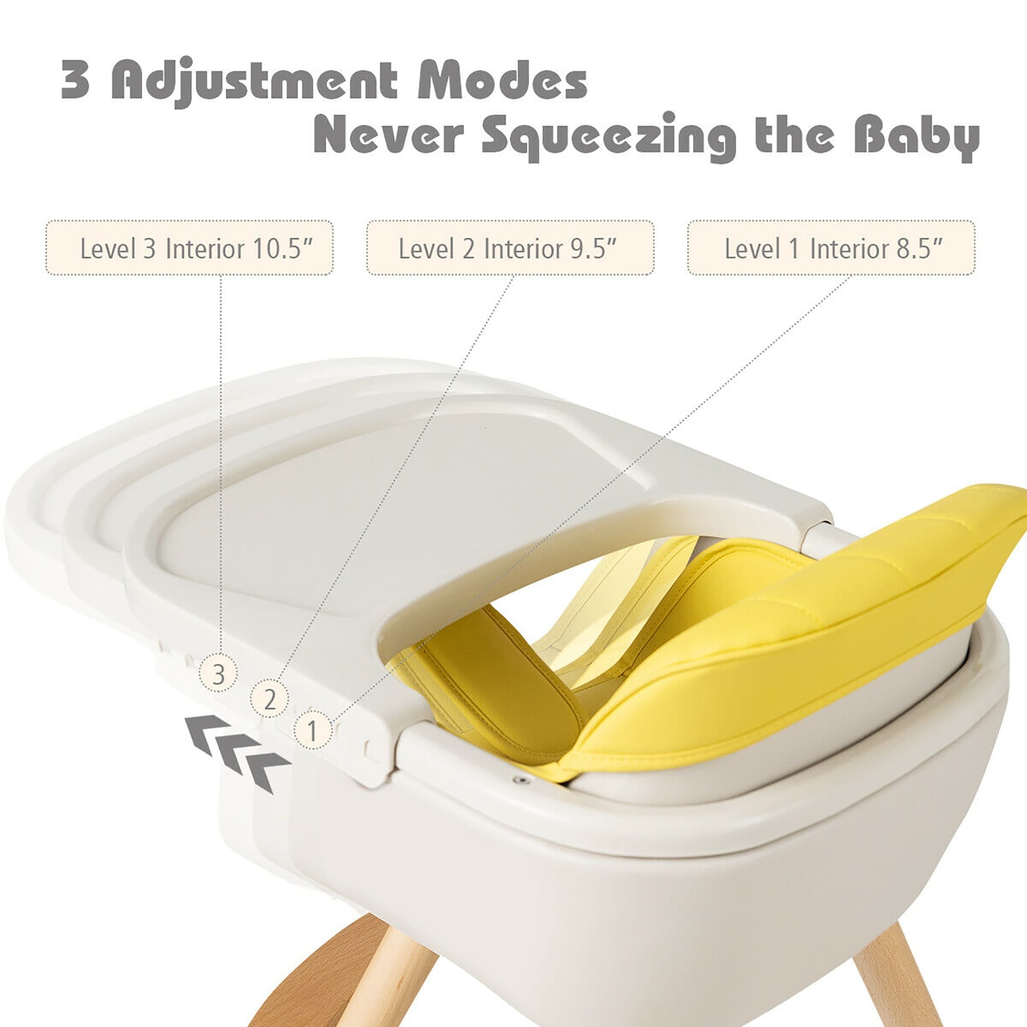Babyjoy 3 in 1 Convertible Wooden High Chair Baby Toddler
