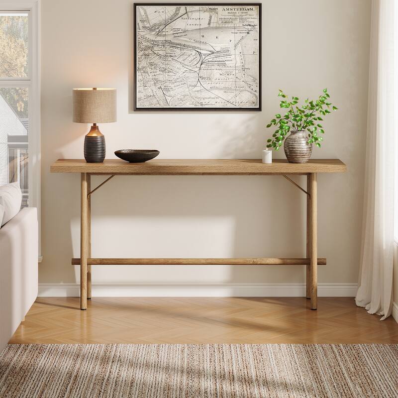 63" Modern Console Sofa Table, Wooden Entryway Table for Entrance, Hallway, Living Room