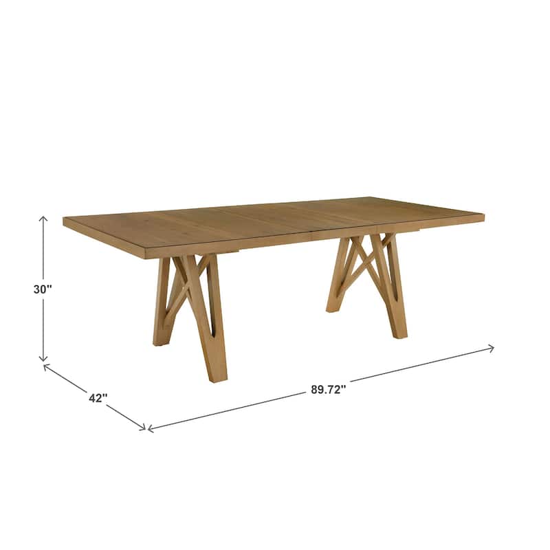 Harstad 72"-90" Wood Finish Extendable Dining Set by iNSPIRE Q Modern