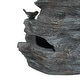 preview thumbnail 12 of 11, Christopher Knight Home - Hailey 4-Tiered Concrete Rock Waterfall Fountain Outdoor Garden Decor with LED Lights