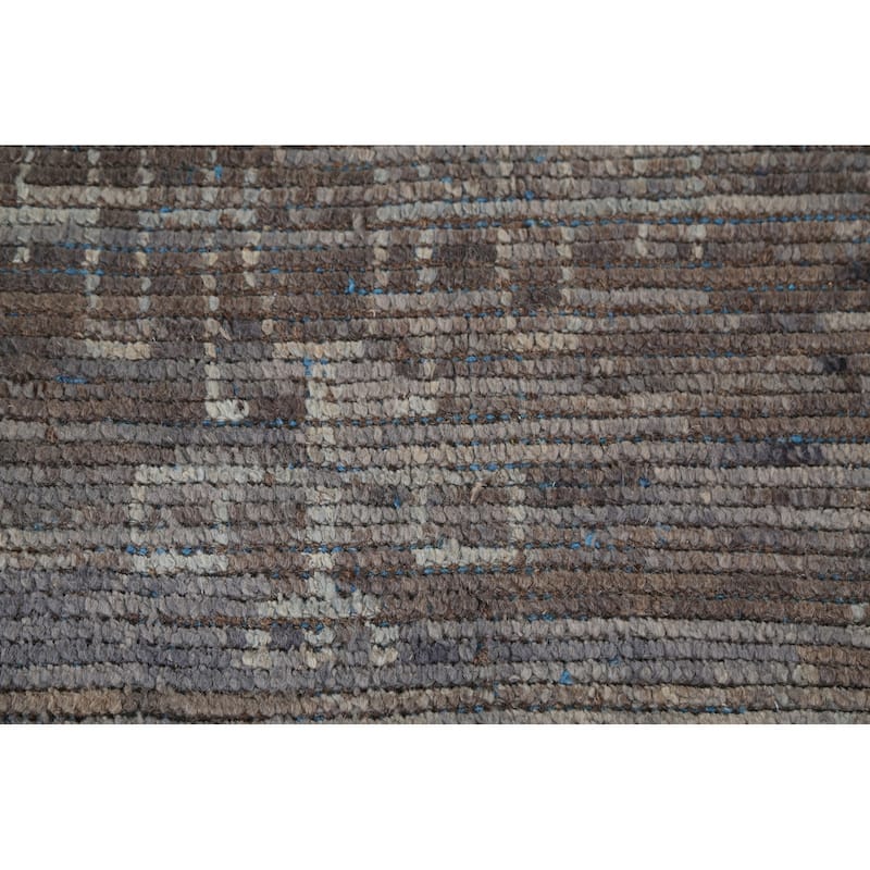 Abstract Moroccan Modern Area Rug Handmade Wool Carpet - 8'9"x 13'0"