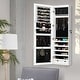 preview thumbnail 4 of 10, Costway Wall Mounted Mirrored Jewelry Cabinet Organizer w/LED Lights