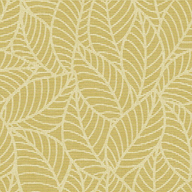 Arthouse Mavis Mustard Leaf Wallpaper