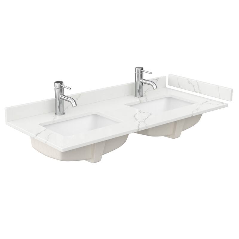Wyndham Collection WCFQC148DTOPUNS-Q 48" Quartz Vanity Top with - Giotto Quartz
