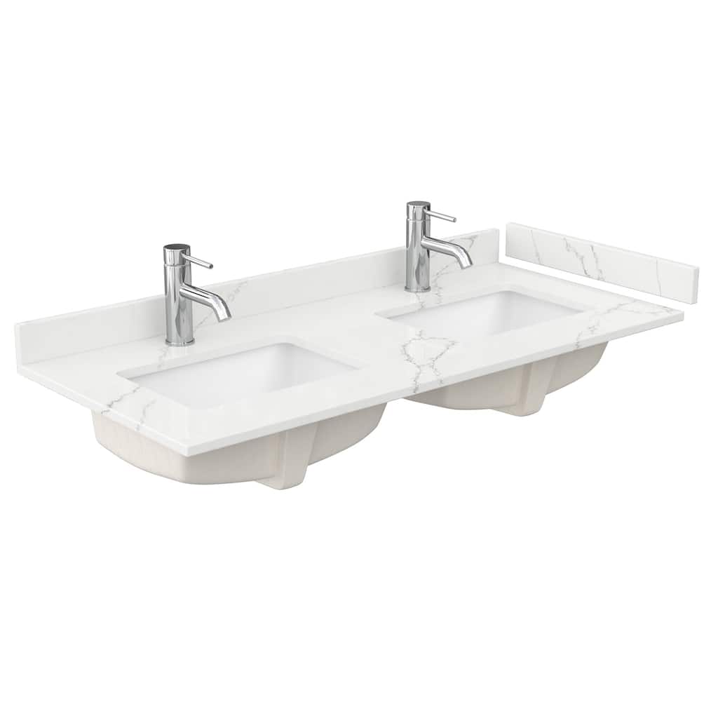 Wyndham Collection WCFQC148DTOPUNS-Q 48" Quartz Vanity Top with
