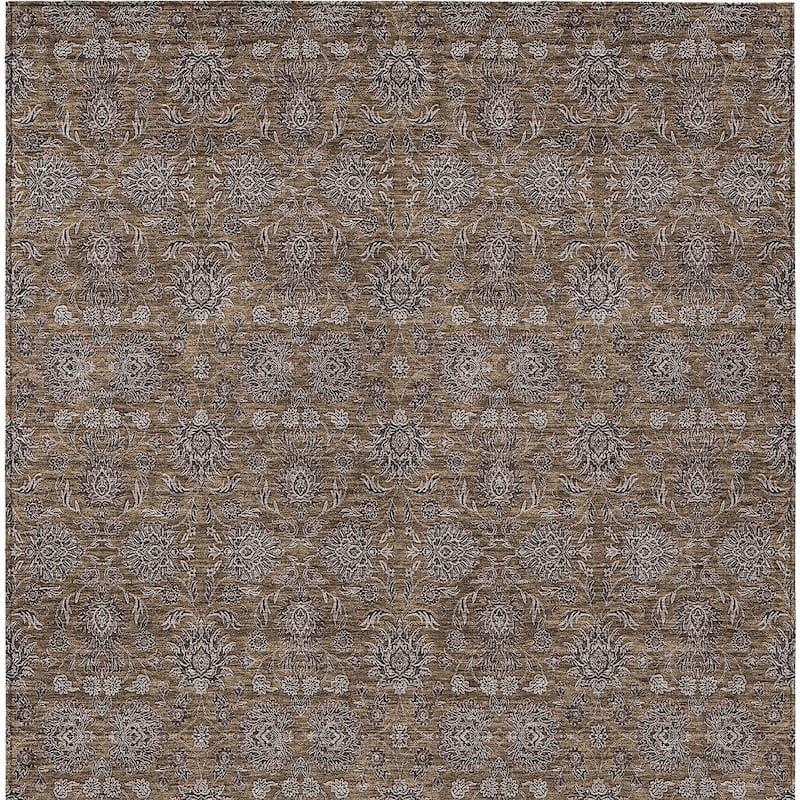 HomeRoots Floral Transitional Rectangle Outdoor Rug