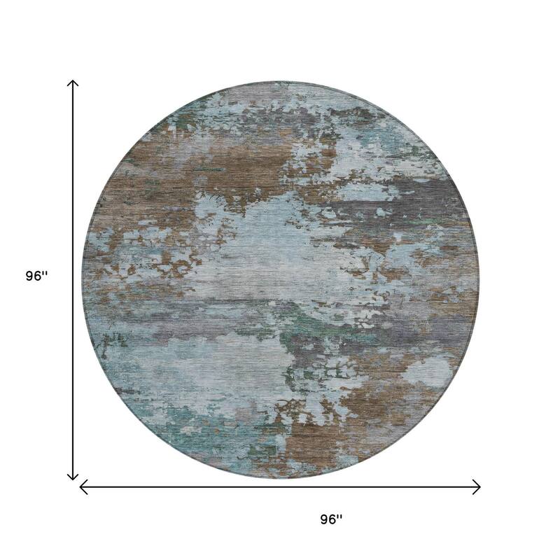 HomeRoots Abstract Transitional Rectangle Outdoor Rug