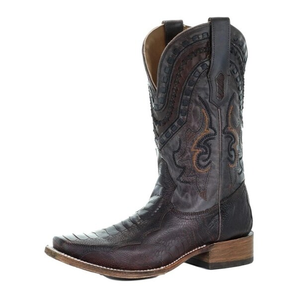 black embroidered cowboy boots