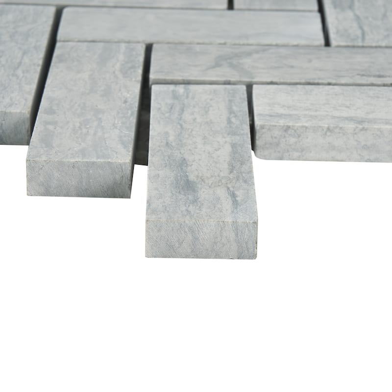 Marinewood Marble 1" x 3" Herringbone Honed Mosaic Tile