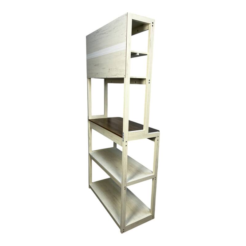 39.37" 5-Tier Bakers Rack for Kitchen with Storage, Coffee Bar, Kitchen Shelves, Microwave Stand