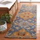SAFAVIEH Heritage Oriental Hand-tufted Wool Area Rug - 2'3" x 8' Runner - Navy/Gold