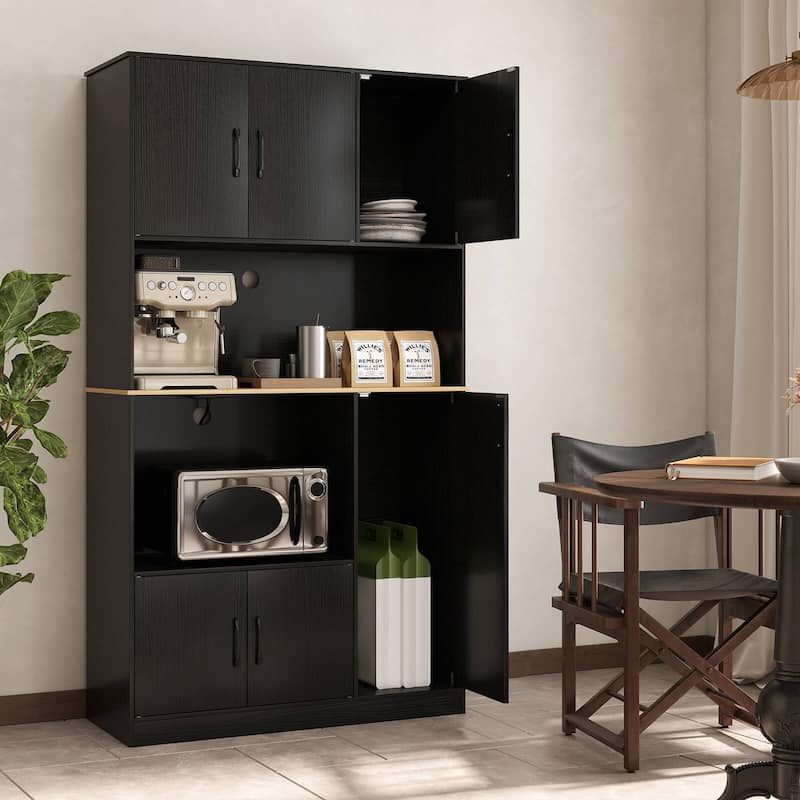 Costway 71" Tall Kitchen Pantry Cabinet with Charging Station - See Details