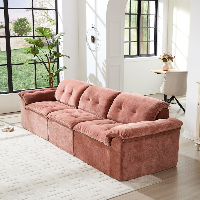 Modular Convertible Cushioned Sleeper Sofa Set