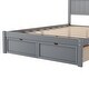 preview thumbnail 11 of 21, Full Platform Bed with Under-Bed Storage Drawers, Modern Gray