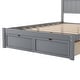 preview thumbnail 22 of 34, Twin/Full Solid Wood Bed Frame with Headboard and Storage Drawers, Kids Platform Bed Frame Twin/Full Size, No Box Spring Needed