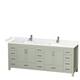 Option Light Green, Carrara Cultured Marble Top,Nkl. Trim