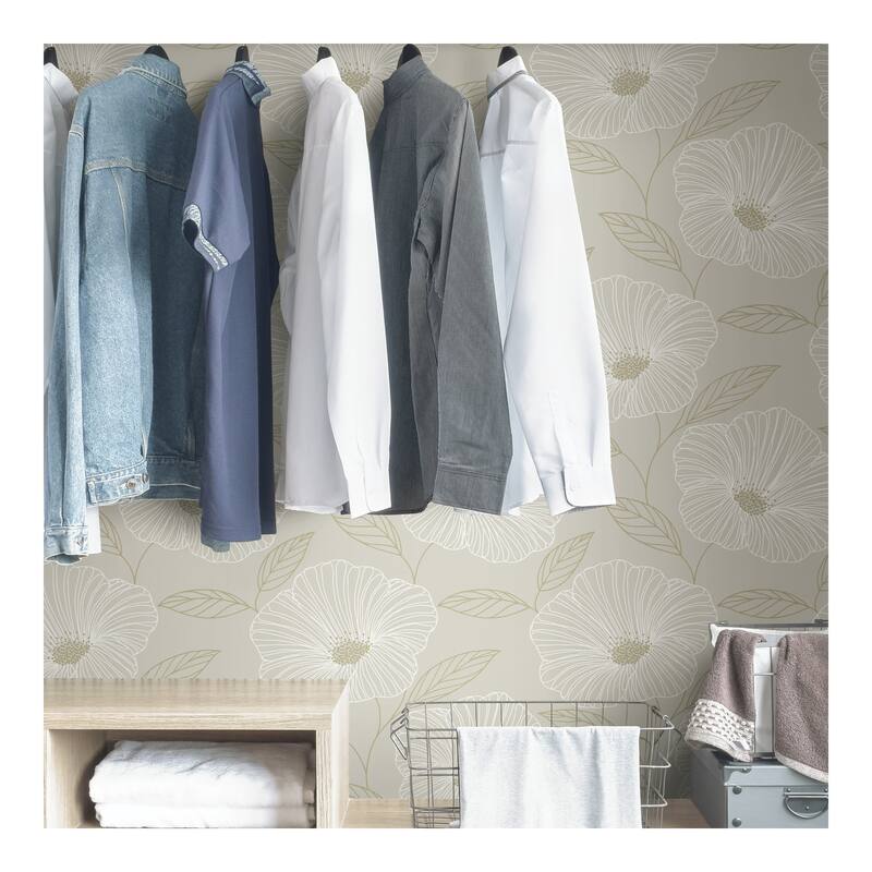 Dove Floweret Peel & Stick Wallpaper - 216in x 20.5in x 0.025in