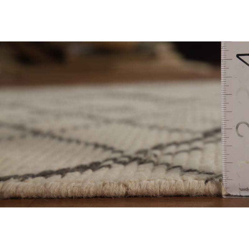 Trellis Moroccan Oriental Area Rug Handmade Wool Carpet - 5'2" x 8'1"