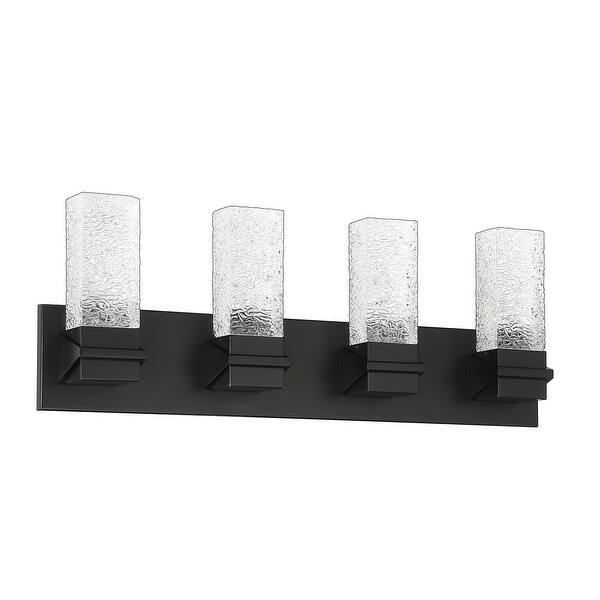 slide 1 of 2, Ice 4-Light-LED Vanity Light Black