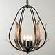 preview thumbnail 3 of 5, Elora 3-Light Farmhouse Foyer Chandelier - 15 In. Wide