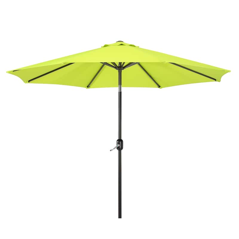 Holme 9-foot Steel Market Patio Umbrella with Tilt-and-Crank - Lime Green