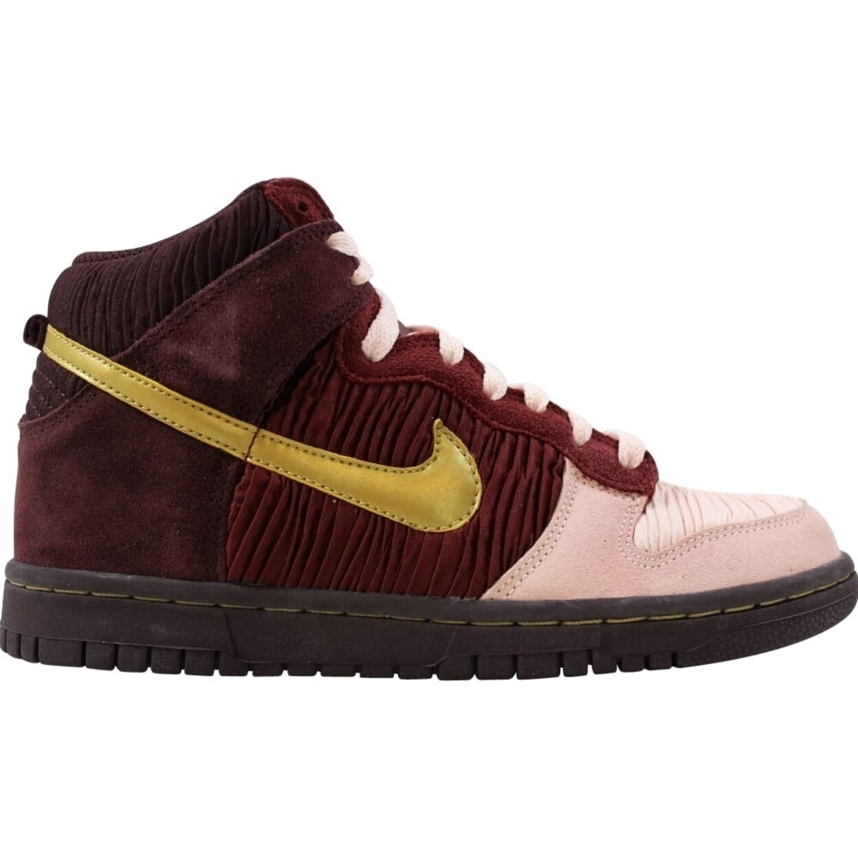 burgundy and gold nikes