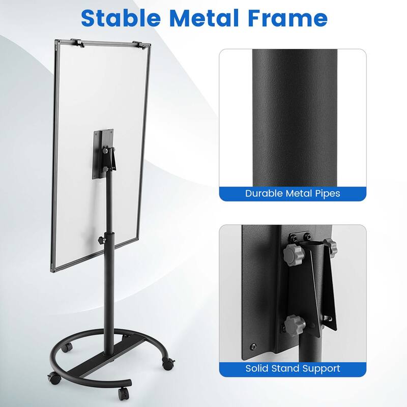 Costway Mobile Whiteboard 40'' x 26'' Height Adjustable Magnetic Dry - See Details