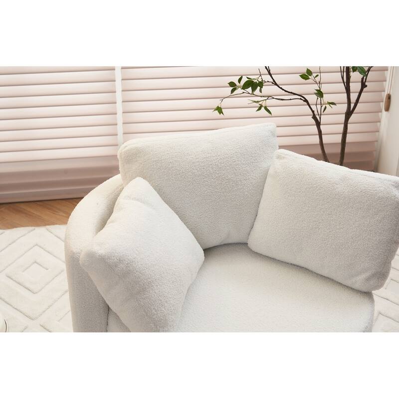 Teddy Fabric Swivel And Storage Chair