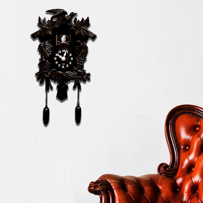 Walplus Classic Antique Style Cuckoo Wall Clock Bird Pendulum Home Décor