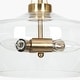 preview thumbnail 7 of 9, Mid-Century Modern 3-Light Gold Chandelier Clear Glass Pendant Lights for Dining Room