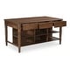 preview thumbnail 6 of 11, NADAAL STUDIOS Cove, Wooden Kitchen Island with Storage - 72"W x40.5"D x36.5"H