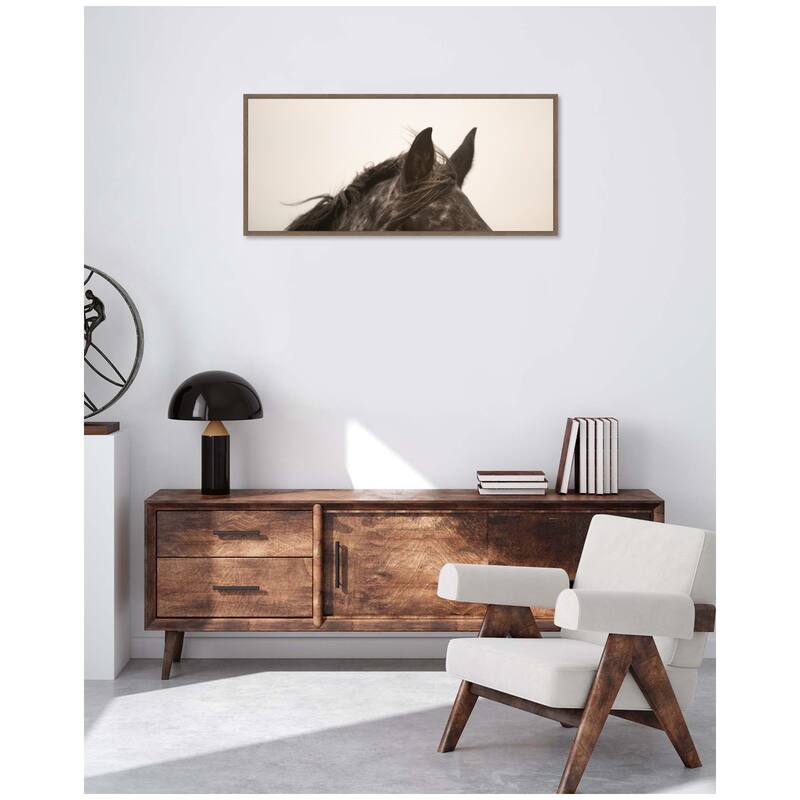 Kate and Laurel Horse Ears Panel by Crystal Lynn Collins Framed Canvas Wall Art Print