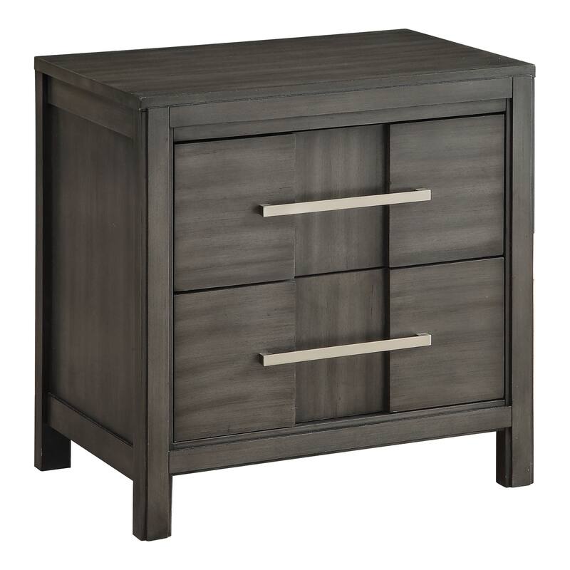 Tass Transitional Solid Wood 2-Drawer Nightstand by Furniture of America