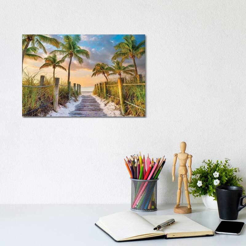 iCanvas "Tropical Beach Sunrise Key West Florida" by Susanne Kremer Canvas Print - 8x12x0.75