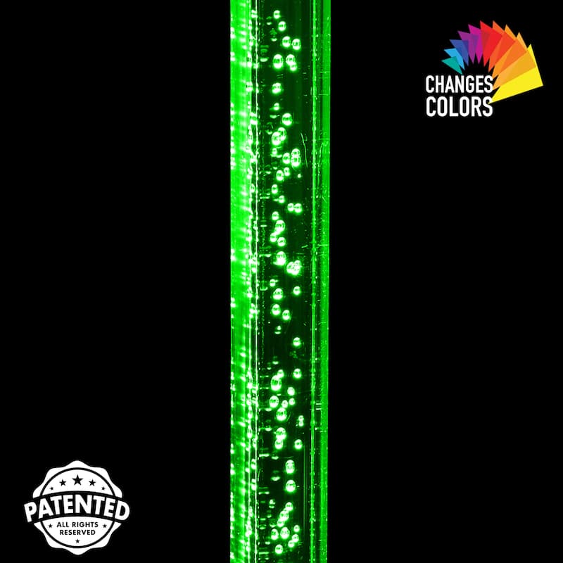Exhart 2 Piece Solar Suspended Bubble Acrylic Square Garden Stakes with Color Changing LEDs, 2 by 29.5 Inches