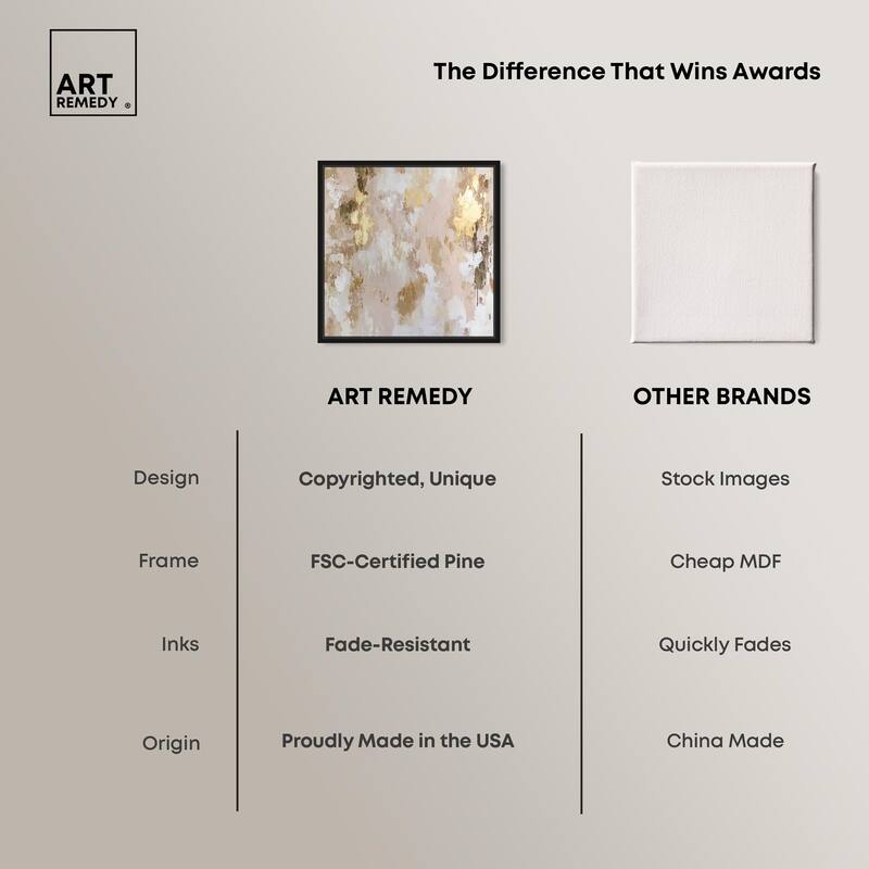 Golden Glimmer Gesture I Canvas by Art Remedy