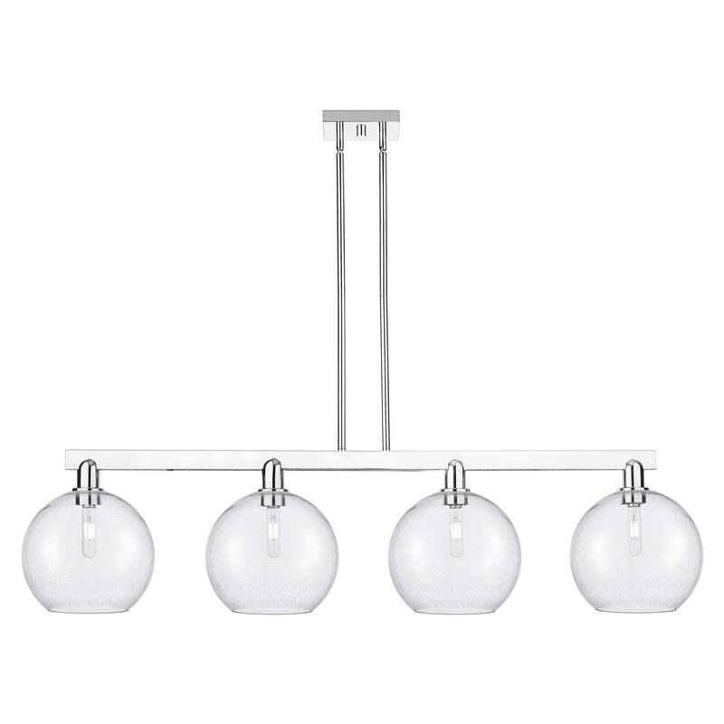 Innovations Lighting Endless Possibilities Arcadia - Athens - 4 Light 53" Stem Hung Island Light - Polished Chrome/Seedy