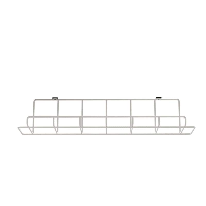 HomeRoots 59" Adjustable Light Khaki And White L Shape Standing Desk