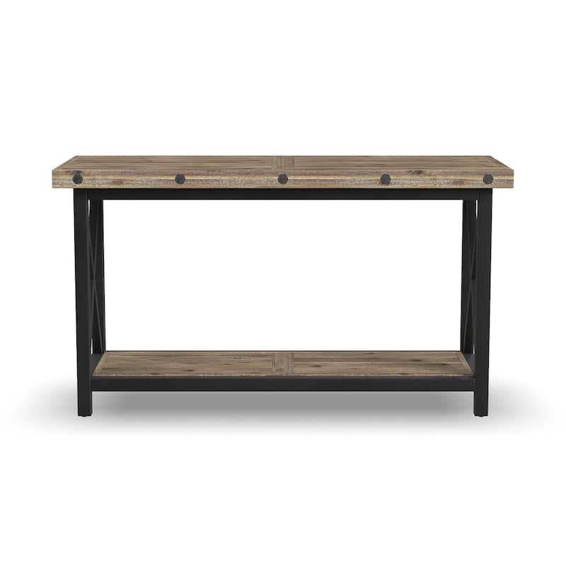 Homestyles Carpenter Brown Wood Sofa Table - 49" x 28" x 19"