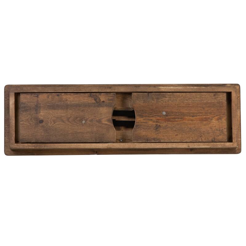 40" x 12" Antique Rustic Solid Pine Folding Farm Bench