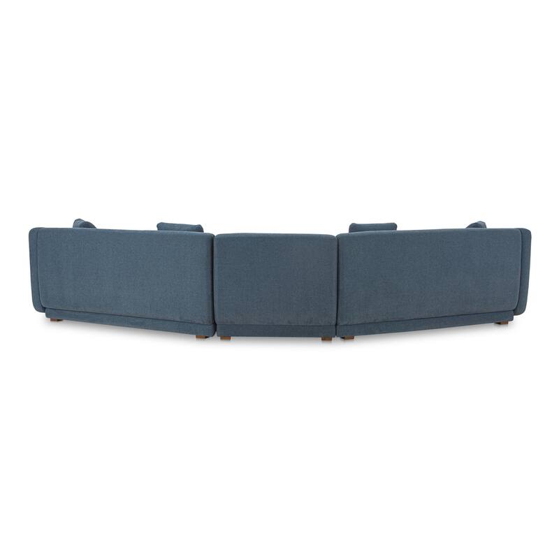 NADAAL STUDIOS Solace, 3-Piece Modular Sectional With Slipper Chair - 163"W x34.29"D x31.5"H
