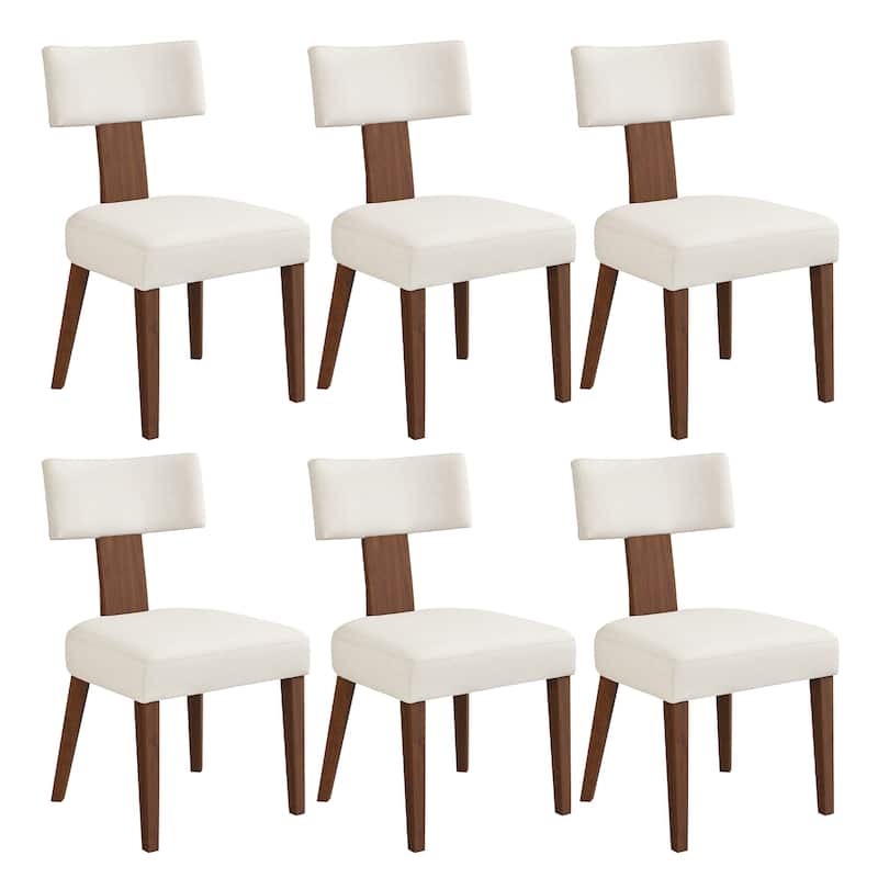 Solid Wood (2/4/6-Piece Set) Upholstered Dining Chairs - 19.1"D x 19.4"W x 33.6"H