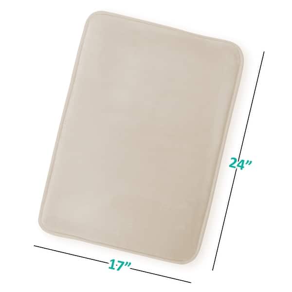 dimension image slide 19 of 58, Clara Clark Ultra Soft Plush Bathroom Rug - Non-Slip, Velvet, Memory Foam Bath Mat - Set of 2